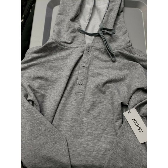 2(X)Ist Men's Stretch Henley Hoodie Sweatshirt - Picture 3 of 3